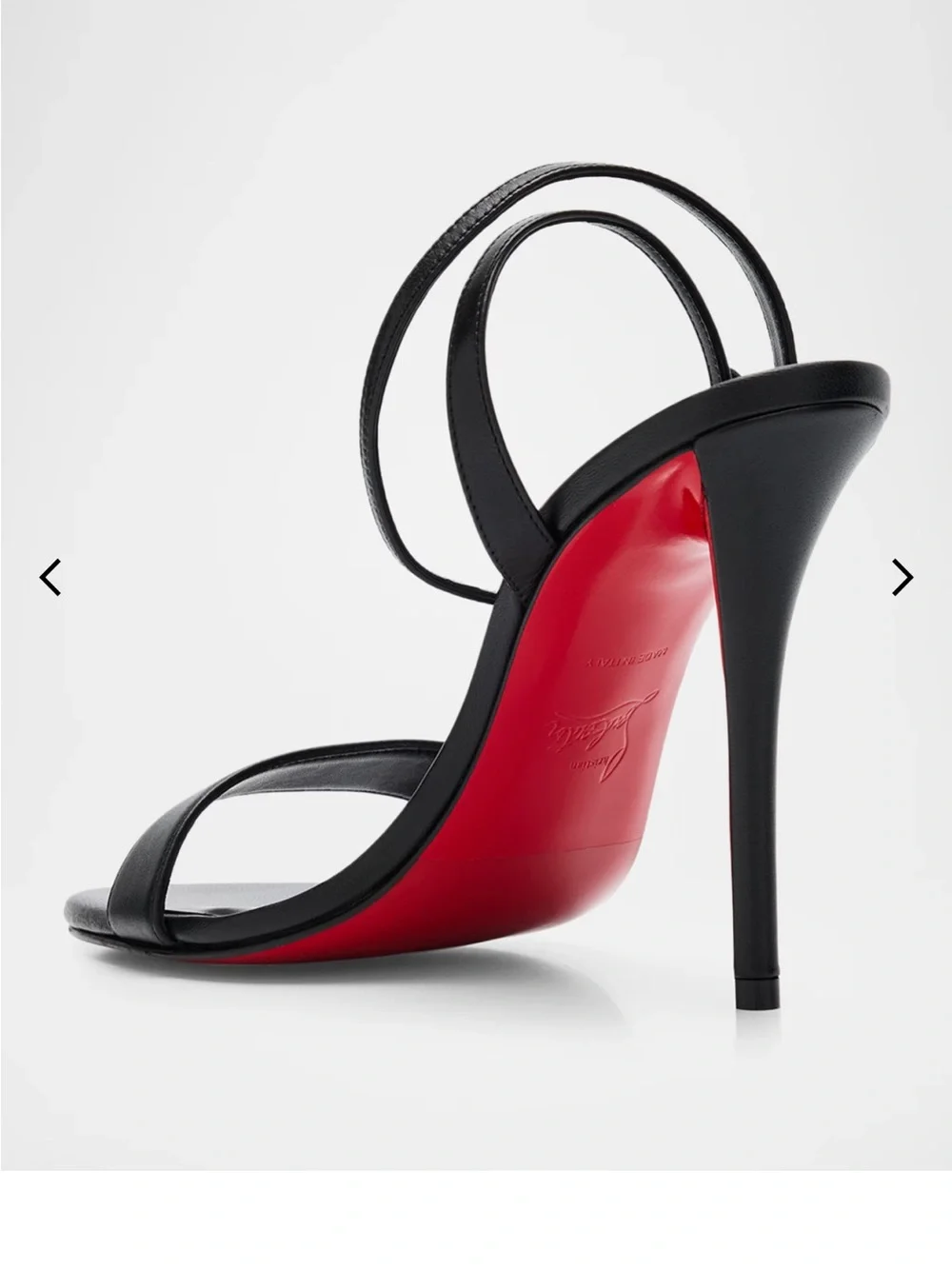 Christian Louboutin Black Strappy Leather Open-Toe Sandals